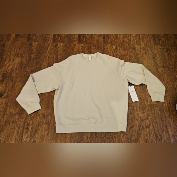 Alo Chill Crew neck pullover, bone, men's size medium NWT - Picture 1 of 8
